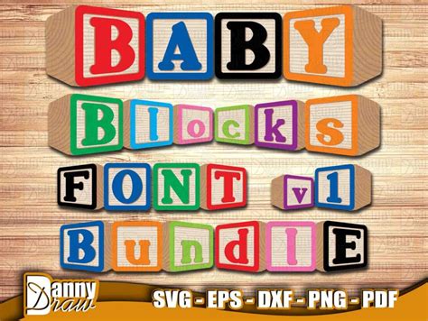 Baby Blocks Font Baby Blocks Alphabet Monogram Kids Blocks Etsy