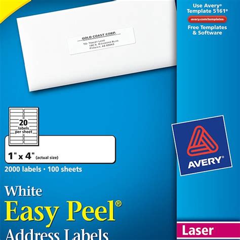 Avery Easy Peel White Address Labels 5161 Avery Online Singapore