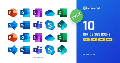 Download Office 365 Icon Pack Available In Svg Png And Icon Fonts