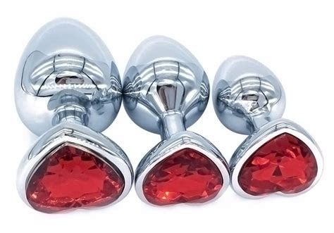 Domi Butt Stimulator Sex Toys Stainless Steel Crystal Jewelry Heart