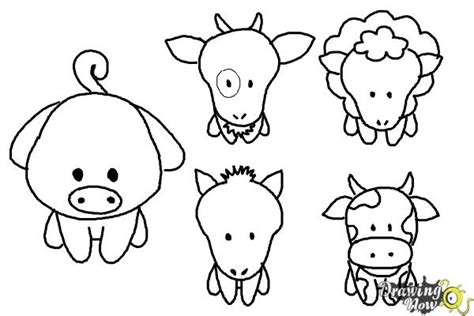 How To Draw Farm Animals Easy ~ Drawing Tutorial Easy
