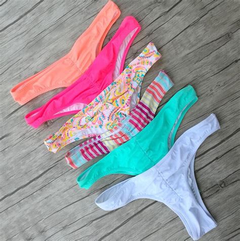 2018 Sexy Hot Summer Brazilian Beachwear Bikini Bottom Thong Swimwear