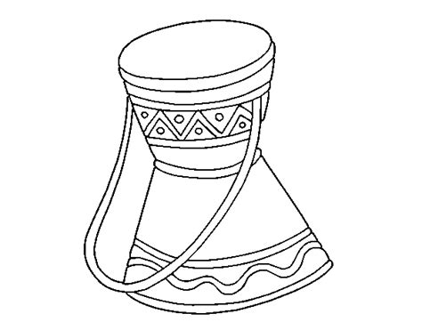African Drum Coloring Page African Drum African Multi Cultural Art