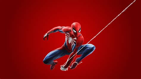 Foto Spiderman Held 2018 Ps4 Computerspiel Roter 3840x2160