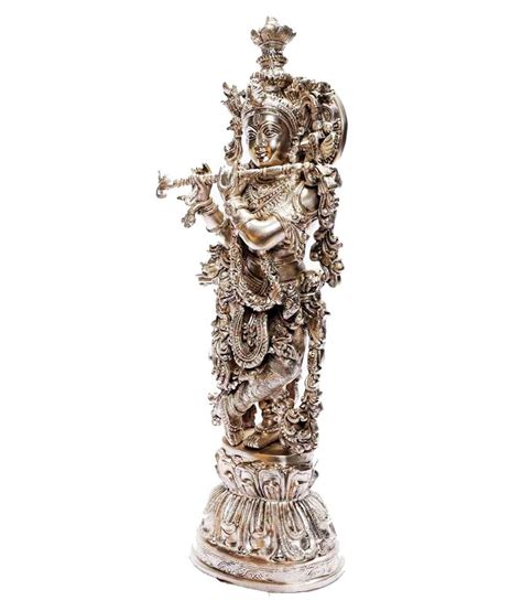 Statuestudio Silver Brass Krishna Idol Buy Statuestudio Silver Brass