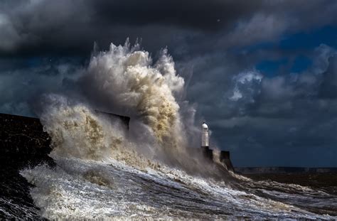 Sea Storm Lighthouse Water Nature Coast Wallpapers Hd