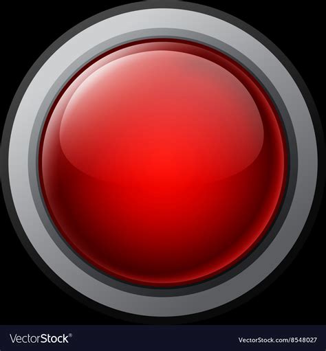 Big Red Button Royalty Free Vector Image Vectorstock