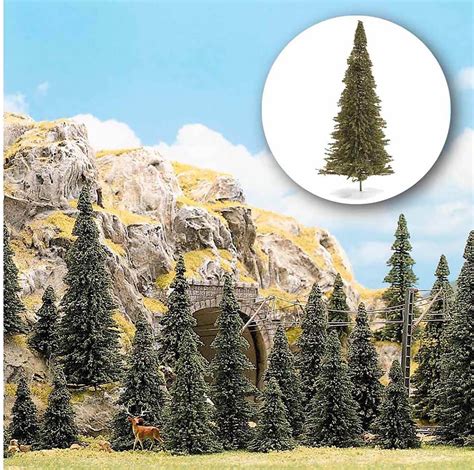 Busch Ho N O S Scale Pine Evergreen Trees 1 3 16 To 2 3 8 Tall 60 Pack