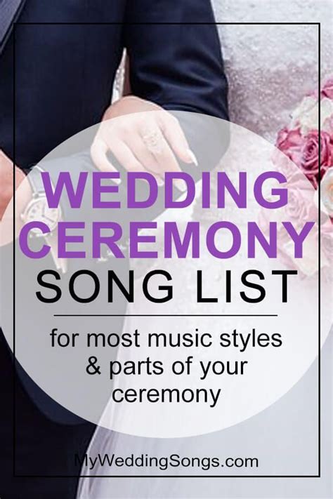 Our wedding ceremony guide has some great tips and free music samples to help you decide! Wedding Ceremony Songs Lists #weddings #weddingplanning # ...