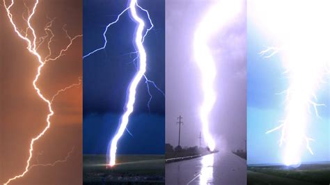CLOSE LIGHTNING STRIKES in Slow Motion & Anvil Crawler Lightning 2000 fps | Lightning strikes 