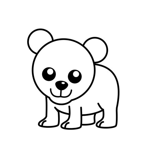 Cartoon Polar Bear Drawing Easy Clip Art Library