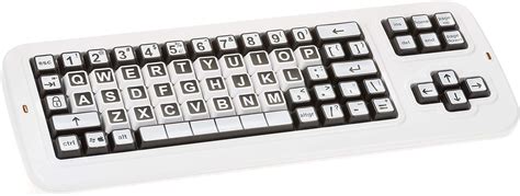 Clevy Color Coded Spanish Computer Keyboard With With Uppercase White