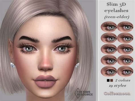 The Sims 4 Slim 3d Eyelashes By Coffeemoon Best Sims Mods