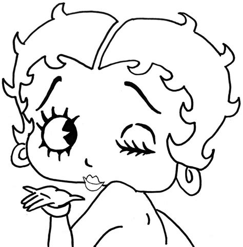 Betty Boop Cartoons Printable Coloring Pages