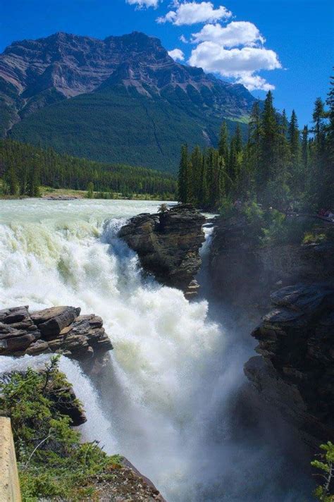 Jasper National Park Alberta Canada Falls And Mountains Make