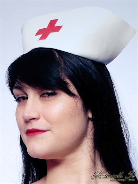 Mademoiselle Ilo Nurse Cap Latex Rubber Paris France Stylist