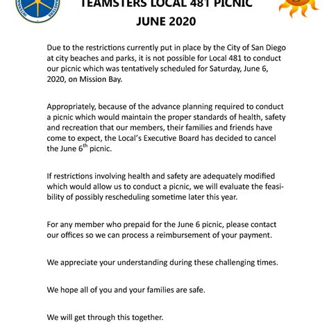 If you would like more information, please view the teamster privilege credit card privacy notice at teamstercard.org. Local 481 Picnic - Cancel - Teamsters 481
