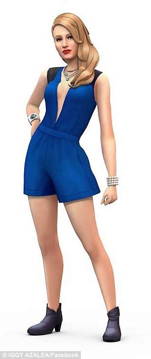 Iggy Azalea Posts Picture Of Her Avatar To Promote The Sims 4 Get To Work Daily Mail Online