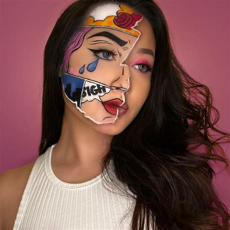 Pop Art Comic makeup beauty Maquillaje de cómics Maquillaje de ojos creativos Maquillaje
