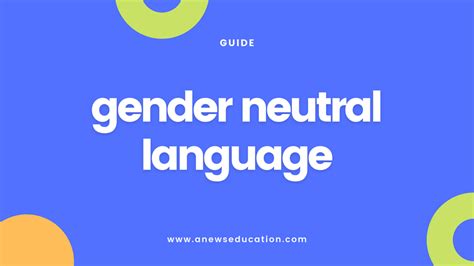 gender neutral language a guide
