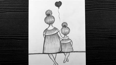 Uploaded at may 24, 2020. Easy Mother And Daughter Drawings || Mother's Day Drawing ...