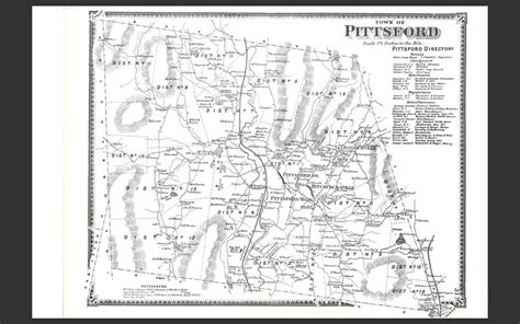 Vintage Pittsford Vermont Map Etsy