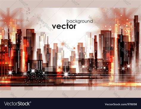 Abstract Cityscape Background Royalty Free Vector Image