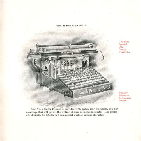 1898 Smith Premier Typewriter Catalog X Over It