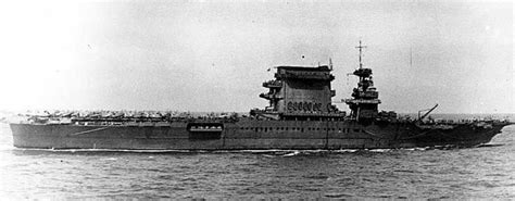 Photo USS Lexington Lexington Class Underway During The Battle Of