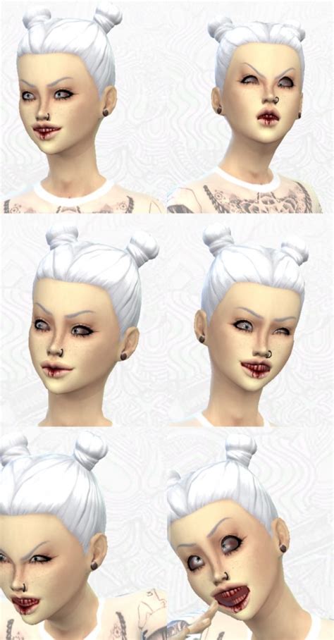 Decay Clown Sims Bloody Lipstick And Bloody Teeth V1 Sims 4 Downloads