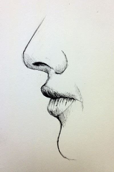 Sideways Mouth Drawing