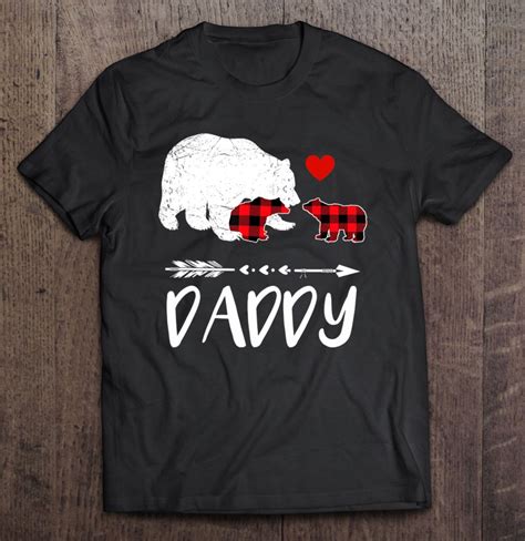 red plaid daddy bear two cubs matching buffalo pajama xmas