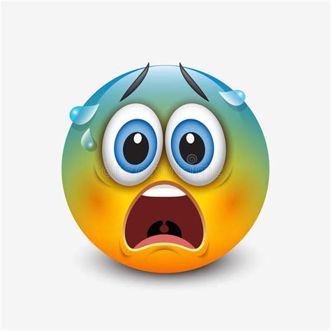 Ilustración de pánico horrorizado ojos Emoticones emoji Imagenes