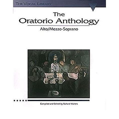 The Oratorio Anthology The Vocal Library Mezzo Sopranoalto Reverb