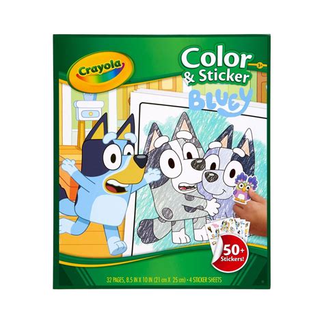 Crayola Bluey Color And Sticker Activity Coloring Book 32 Pages T