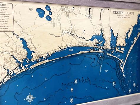 Crystal Coast Map Emerald Isle Map North Carolina Map Etsy Australia