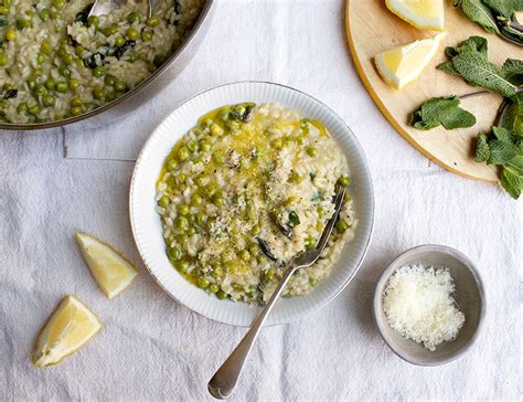Garden Pea Mint And Lemon Risotto Recipe Abel And Cole