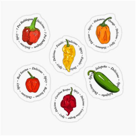 Chili Pepper Stickers Redbubble