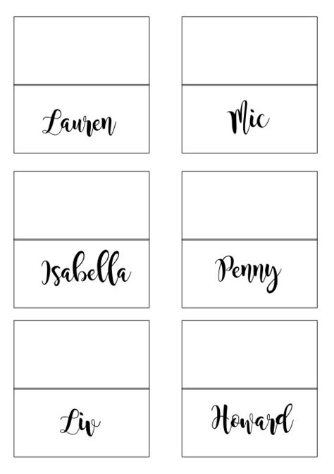 Place Cards Template Postermywall