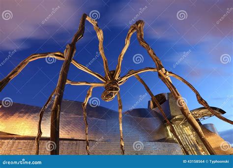 Maman Giant Spider Sculpture In Bilbao Spain Editorial Stock Image