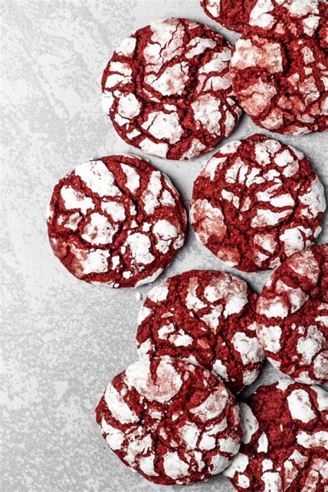 Red Velvet Crinkle Cookies Marsha S Baking Addiction