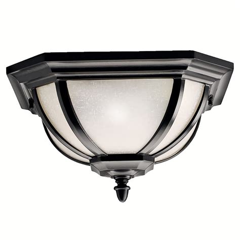Kichler products are available only through a network of showrooms, retailers and dealers. Kichler Black Flushmount Outdoor Ceiling Light | 9848BK ...