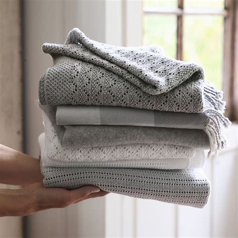 Heirloom Grey Baby Blanket | Baby Blankets | The White Company UK
