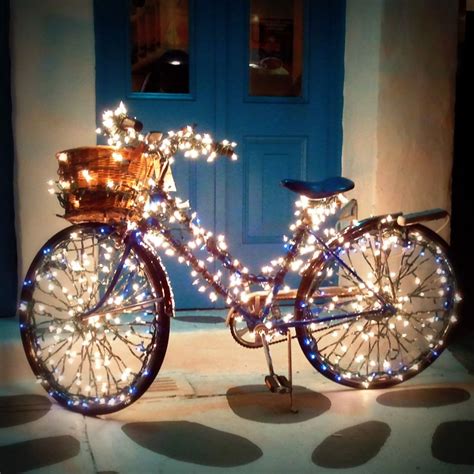 Next Year Bike With Christmas Lights Decoração De Natal Bicicleta