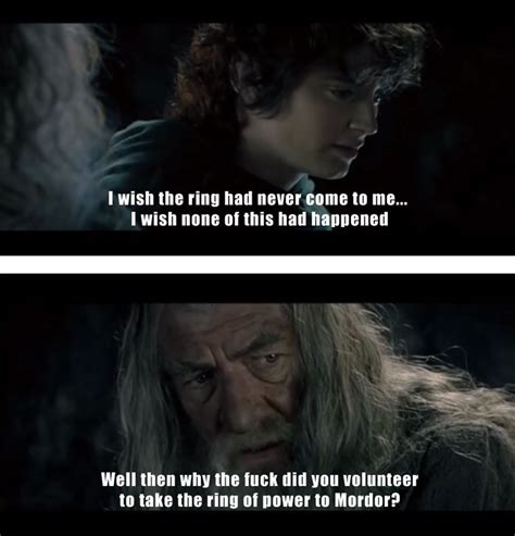Gandalf Counsels Frodo Lord Of The Rings Know Your Meme