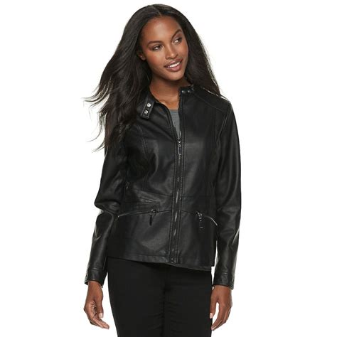 Womens Apt 9® Faux Leather Moto Jacket Faux Leather Moto Jacket Leather Moto Jacket Jackets