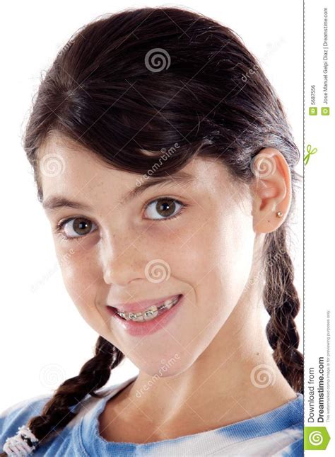 Adorable Girl With Braces Royalty Free Stock Image Image