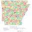 Laminated Map  Large Detailed Administrative Of Arkansas State