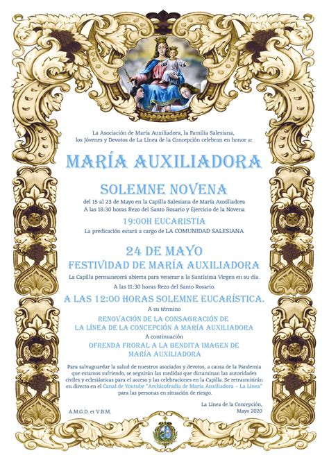 Novena A María Auxiliadora Salesianos La Línea De La Concepción