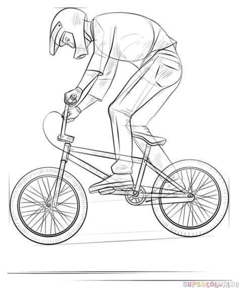 How To Draw Bmx Biker
